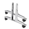 MYOYAY 2 Packs Room Divider Stand, Aluminum Alloy Room Divider Stabilizer Feet with Movable Wheel Privacy Screen Holder for Bedroom Bathroom Office(Silver) view 1