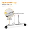 MYOYAY 2 Packs Room Divider Stand, Aluminum Alloy Room Divider Stabilizer Feet with Movable Wheel Privacy Screen Holder for Bedroom Bathroom Office(Silver) view 3