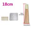 LUOFDCLDDD Furniture LegsPack of 4 Solid Woodniture Parts Sofa Legs,Woodenniture Legs,Tapered Replacement Feet,With Brass Feet,With Mounting Plate and Screws,For Sofa Bed Cabinet,Wood Color/Straight/ view 2