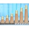 LUOFDCLDDD Furniture LegsPack of 4 Solid Woodniture Parts Sofa Legs,Woodenniture Legs,Tapered Replacement Feet,With Brass Feet,With Mounting Plate and Screws,For Sofa Bed Cabinet,Wood Color/Straight/ view 4