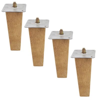 LUOFDCLDDD Furniture Legs4Pcsniture Leg,Solid Wood Sofa Legs,Oak Computer Desk Feet,Square Cone Drawer Legs,Coffee Table Legs,Cabinet Feet,Dressing Table Legs,With Mounting Accessories and M8 Threade