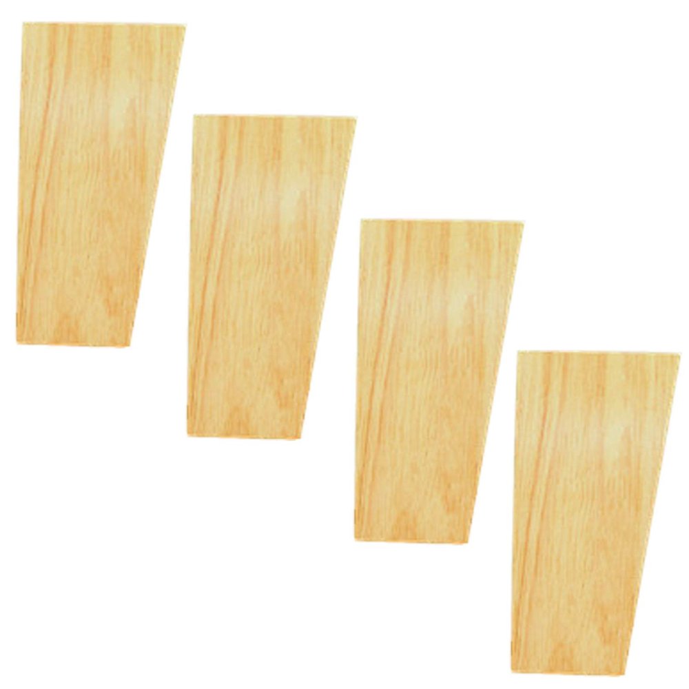 LUOFDCLDDD Furniture LegsSet of 4 Oak Woodniture Legs,Solid Wood Sofa Feet,Slanted Square Coneniture Replacement Feet,Armchair Legs,For Tv Cabinet,Bed,Couch,Dresser,With Mounting Plate,Wood Color/8Cm