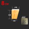 LUOFDCLDDD Furniture LegsSet of 4 Oak Woodniture Legs,Solid Wood Sofa Feet,Slanted Square Coneniture Replacement Feet,Armchair Legs,For Tv Cabinet,Bed,Couch,Dresser,With Mounting Plate,Wood Color/8Cm view 2