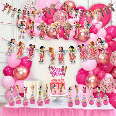 Buterbean Cafe Theme Birthday Party Supplies Cute Caf Inspired Party Decoration Set for Birthday Celebrations, Decorative Table Styling Items for Themed Events, Dessert Table Setup.