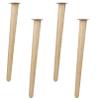 LUOFDCLDDD Furniture LegsSet of 4 Tilt Cone Solid Woodniture Legs,Oak Dresser Feet,Sofa Replacement Legs,Mid Century Sofa Legs,Cabinet Feet,For Couch,Bed,Armchair,Dresser,With Mounting Plate,Wood Col view 1