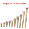 LUOFDCLDDD Furniture LegsSet of 4 Tilt Cone Solid Woodniture Legs,Oak Dresser Feet,Sofa Replacement Legs,Mid Century Sofa Legs,Cabinet Feet,For Couch,Bed,Armchair,Dresser,With Mounting Plate,Wood Col view 2