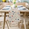 Independence Day Table Runner Red and Blue Stars July 4th Non-Slip Table Cloth Setting Kitchen Decor Patriotic Star American Flag Tablecloth Runner for Table Kitchen Party Decoration 16x72 inches view 2