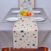 Independence Day Table Runner Red and Blue Stars July 4th Non-Slip Table Cloth Setting Kitchen Decor Patriotic Star American Flag Tablecloth Runner for Table Kitchen Party Decoration 16x72 inches view 4