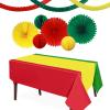10 Pcs Reggae Birthday Party Supplies 51 x 71 Inch Plastic Rectangular Table Cover Foil Decorations Summer Music Jamaican Party Decoration for Jamaica Festival Black History Month Supplies view 1