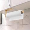 2 Pcs Paper Towel Holder, Self Adhesive Gold Paper Towel Holder Under Cabinet, SUS304 Stainless Steel Wall Mount Paper Towel Holder for Kitchen, Countertop, Cabinet, Bathroom view 2