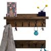 DistressedMeNot Coat Rack with Shelf Wall Mounted with Storage (Choose Your Length) Towel Rack Entryway Organizer Key Hooks (32" L (8 Hooks) Set of 2) view 1