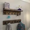 DistressedMeNot Coat Rack with Shelf Wall Mounted with Storage (Choose Your Length) Towel Rack Entryway Organizer Key Hooks (32" L (8 Hooks) Set of 2) view 2