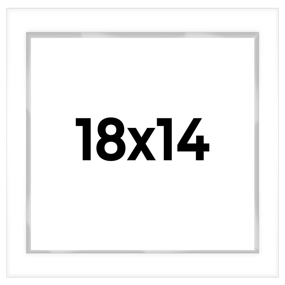 18x14 Shadow Box White Display Frame 1 Inch Deep | 1.5 Inch Wide Moulding | Includes Shatter Resistant Acrylic Plexiglass, Acid-Free Backing and Hanging Hardware