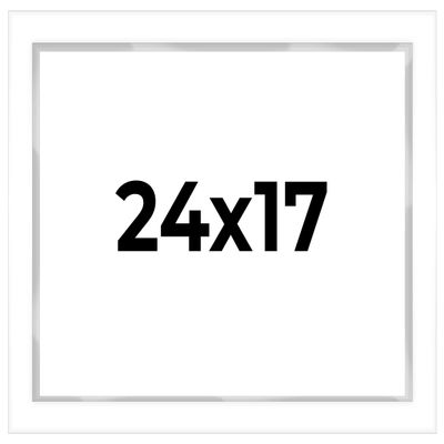 24x17 Shadow Box White Display Frame 1 Inch Deep | 1.5 Inch Wide Moulding | Includes Shatter Resistant Acrylic Plexiglass, Acid-Free Backing and Hanging Hardware