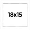 18x15 Shadow Box White Display Frame 1 Inch Deep | 1.5 Inch Wide Moulding | Includes Shatter Resistant Acrylic Plexiglass, Acid-Free Backing and Hanging Hardware view 1