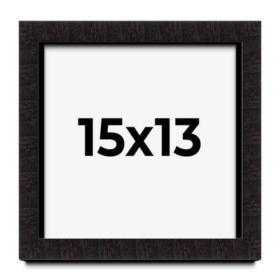15x13 Shadow Box Brown Solid Wood Display Frame | 1 Inch Deep | 1.375 Inch Moulding Width | Includes Shatter Resistant Acrylic Plexiglass, Backing and Hanging Hardware