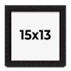 15x13 Shadow Box Brown Solid Wood Display Frame | 1 Inch Deep | 1.375 Inch Moulding Width | Includes Shatter Resistant Acrylic Plexiglass, Backing and Hanging Hardware view 1