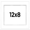 12x8 Shadow Box White Display Frame 1 Inch Deep | 1.5 Inch Wide Moulding | Includes Shatter Resistant Acrylic Plexiglass, Acid-Free Backing and Hanging Hardware view 1