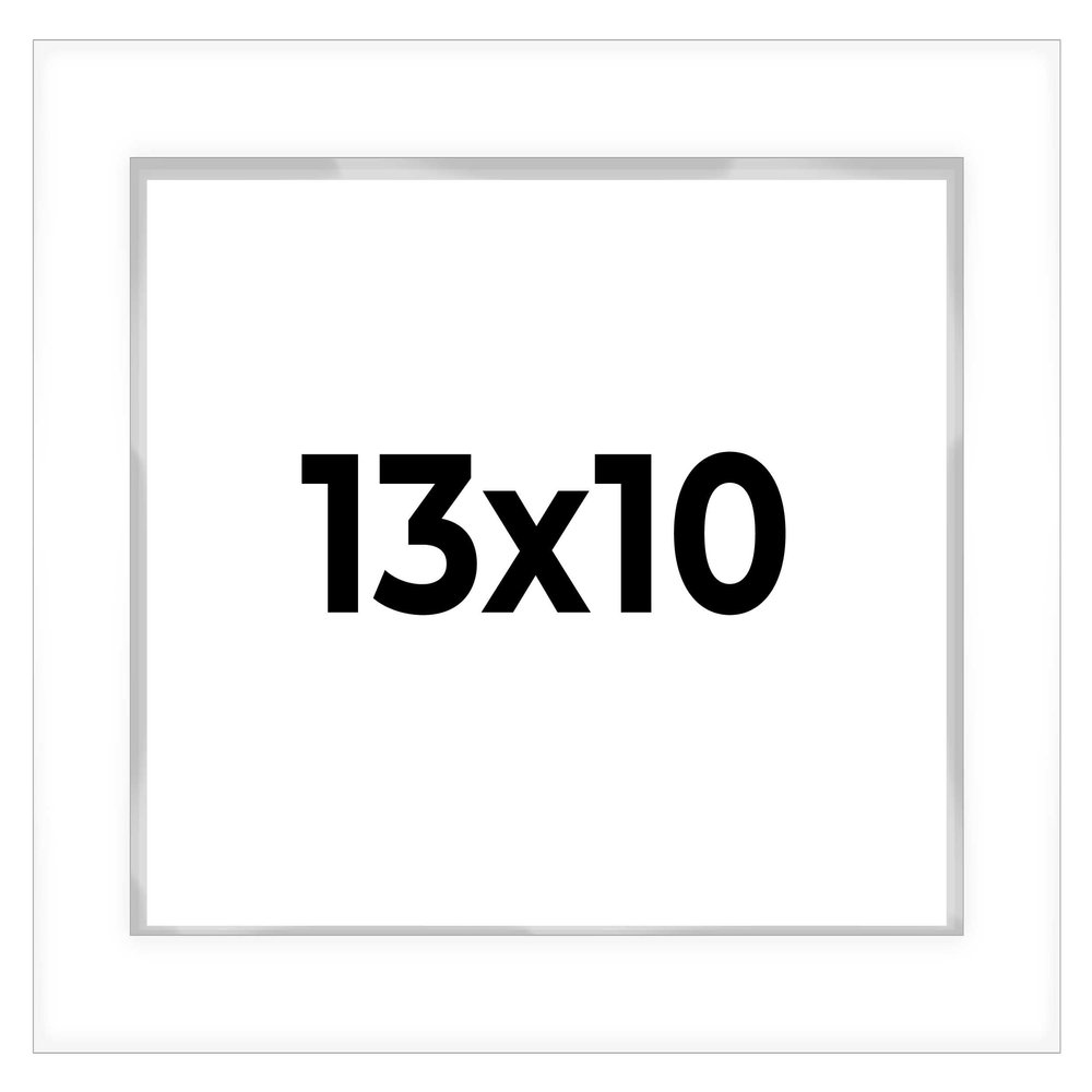13x10 Shadow Box White Display Frame 1 Inch Deep | 1.5 Inch Wide Moulding | Includes Shatter Resistant Acrylic Plexiglass, Acid-Free Backing and Hanging Hardware