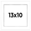 13x10 Shadow Box White Display Frame 1 Inch Deep | 1.5 Inch Wide Moulding | Includes Shatter Resistant Acrylic Plexiglass, Acid-Free Backing and Hanging Hardware view 1