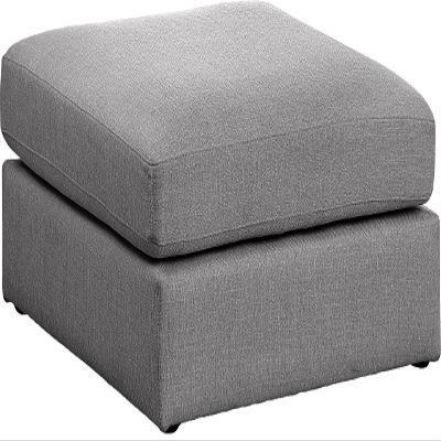 Meridian Furniture 681Grey-Ott Beckham Collection Modern | Contemporary Linen Textured Polyester Modular Component, Grey, 38" W x 38" D x 18" H