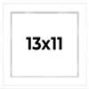 13x11 Shadow Box White Display Frame 1 Inch Deep | 1.5 Inch Wide Moulding | Includes Shatter Resistant Acrylic Plexiglass, Acid-Free Backing and Hanging Hardware view 1