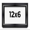 12x6 Shadow Box Black Beveled Display Frame | 1.5 Inch Deep | 0.75 Inch Moulding Width | Includes Shatter Resistant Acrylic Plexiglass, Backing and Hanging Hardware view 1