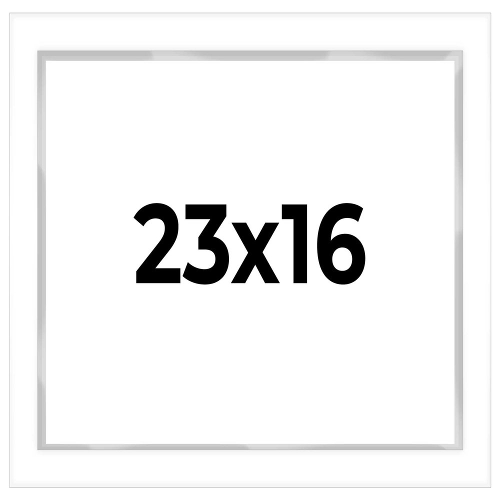 23x16 Shadow Box White Display Frame 1 Inch Deep | 1.5 Inch Wide Moulding | Includes Shatter Resistant Acrylic Plexiglass, Acid-Free Backing and Hanging Hardware