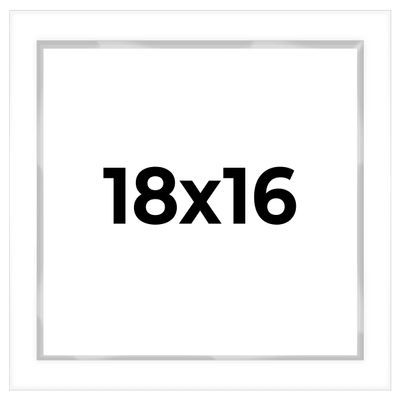 18x16 Shadow Box White Display Frame 1 Inch Deep | 1.5 Inch Wide Moulding | Includes Shatter Resistant Acrylic Plexiglass, Acid-Free Backing and Hanging Hardware
