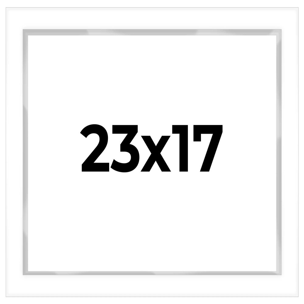 23x17 Shadow Box White Display Frame 1 Inch Deep | 1.5 Inch Wide Moulding | Includes Shatter Resistant Acrylic Plexiglass, Acid-Free Backing and Hanging Hardware