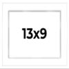 13x9 Shadow Box White Display Frame 1 Inch Deep | 1.5 Inch Wide Moulding | Includes Shatter Resistant Acrylic Plexiglass, Acid-Free Backing and Hanging Hardware view 1