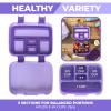 Bento Box with Insulated Lunch Bag, Ice Pack & Water Bottle Set for Kids - 5 Compartments, Lunches or Snack Container Girls, Toddlers Daycare Pre-School, Kindergarten Purple Unicorn view 4