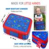 Bento Box with Thermo Stainless Steel Food Jar for Hot-Cold Food or Soup, Insulated Lunch Bag & Ice Pack Set for Kids or Toddlers. Ages 3-7, Blue Space Rockets view 3