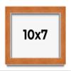 10x7 Frame Brown Traditional Honey Pecan Solid Wood Picture Frame | 0.875 Inch Moulding Width | 0.875 Rabbet Depth | with UV Acrylic Plexiglass, Foam Board Backing & Hanging Hardware Included view 1