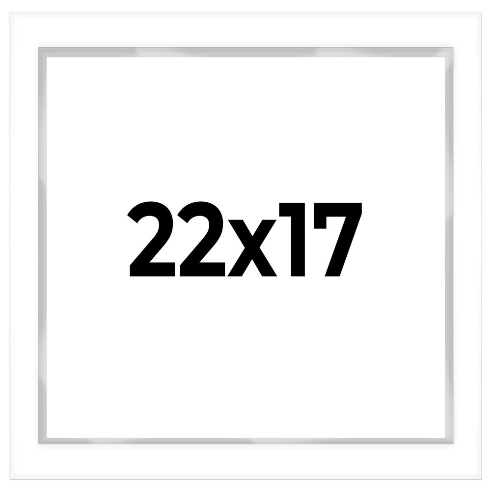 22x17 Shadow Box White Display Frame 1 Inch Deep | 1.5 Inch Wide Moulding | Includes Shatter Resistant Acrylic Plexiglass, Acid-Free Backing and Hanging Hardware