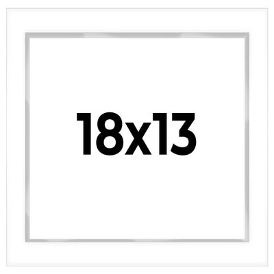 18x13 Shadow Box White Display Frame 1 Inch Deep | 1.5 Inch Wide Moulding | Includes Shatter Resistant Acrylic Plexiglass, Acid-Free Backing and Hanging Hardware