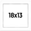 18x13 Shadow Box White Display Frame 1 Inch Deep | 1.5 Inch Wide Moulding | Includes Shatter Resistant Acrylic Plexiglass, Acid-Free Backing and Hanging Hardware view 1