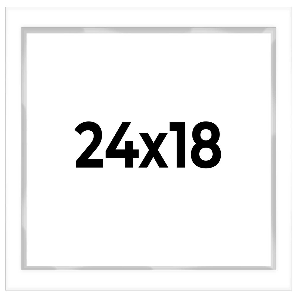 24x18 Shadow Box White Display Frame 1 Inch Deep | 1.5 Inch Wide Moulding | Includes Shatter Resistant Acrylic Plexiglass, Acid-Free Backing and Hanging Hardware