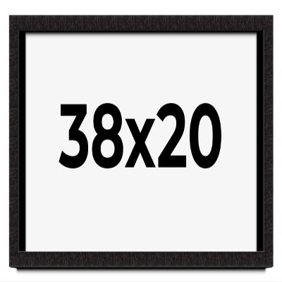 38x20 Shadow Box Brown Solid Wood Display Frame | 1 Inch Deep | 1.375 Inch Moulding Width | Includes Shatter Resistant Acrylic Plexiglass, Backing and Hanging Hardware