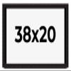 38x20 Shadow Box Brown Solid Wood Display Frame | 1 Inch Deep | 1.375 Inch Moulding Width | Includes Shatter Resistant Acrylic Plexiglass, Backing and Hanging Hardware view 1