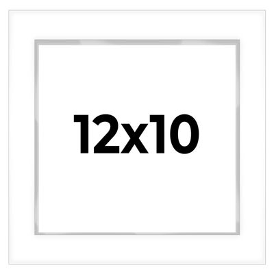 12x10 Shadow Box White Display Frame 1 Inch Deep | 1.5 Inch Wide Moulding | Includes Shatter Resistant Acrylic Plexiglass, Acid-Free Backing and Hanging Hardware
