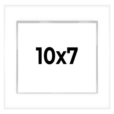 10x7 Shadow Box White Display Frame 1 Inch Deep | 1.5 Inch Wide Moulding | Includes Shatter Resistant Acrylic Plexiglass, Acid-Free Backing and Hanging Hardware