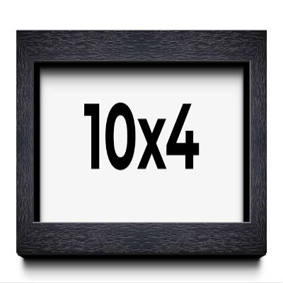 10x4 Shadow Box Black Farmhouse Wood Texture Display Frame | 1 Inch Deep | 0.75 Inch Moulding Width | Includes Shatter Resistant Acrylic Plexiglass, Backing & Hanging Hardware