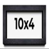 10x4 Shadow Box Black Farmhouse Wood Texture Display Frame | 1 Inch Deep | 0.75 Inch Moulding Width | Includes Shatter Resistant Acrylic Plexiglass, Backing & Hanging Hardware view 1