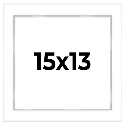 15x13 Shadow Box White Display Frame 1 Inch Deep | 1.5 Inch Wide Moulding | Includes Shatter Resistant Acrylic Plexiglass, Acid-Free Backing and Hanging Hardware