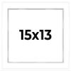 15x13 Shadow Box White Display Frame 1 Inch Deep | 1.5 Inch Wide Moulding | Includes Shatter Resistant Acrylic Plexiglass, Acid-Free Backing and Hanging Hardware view 1