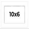 10x6 Shadow Box White Display Frame 1 Inch Deep | 1.5 Inch Wide Moulding | Includes Shatter Resistant Acrylic Plexiglass, Acid-Free Backing and Hanging Hardware view 1