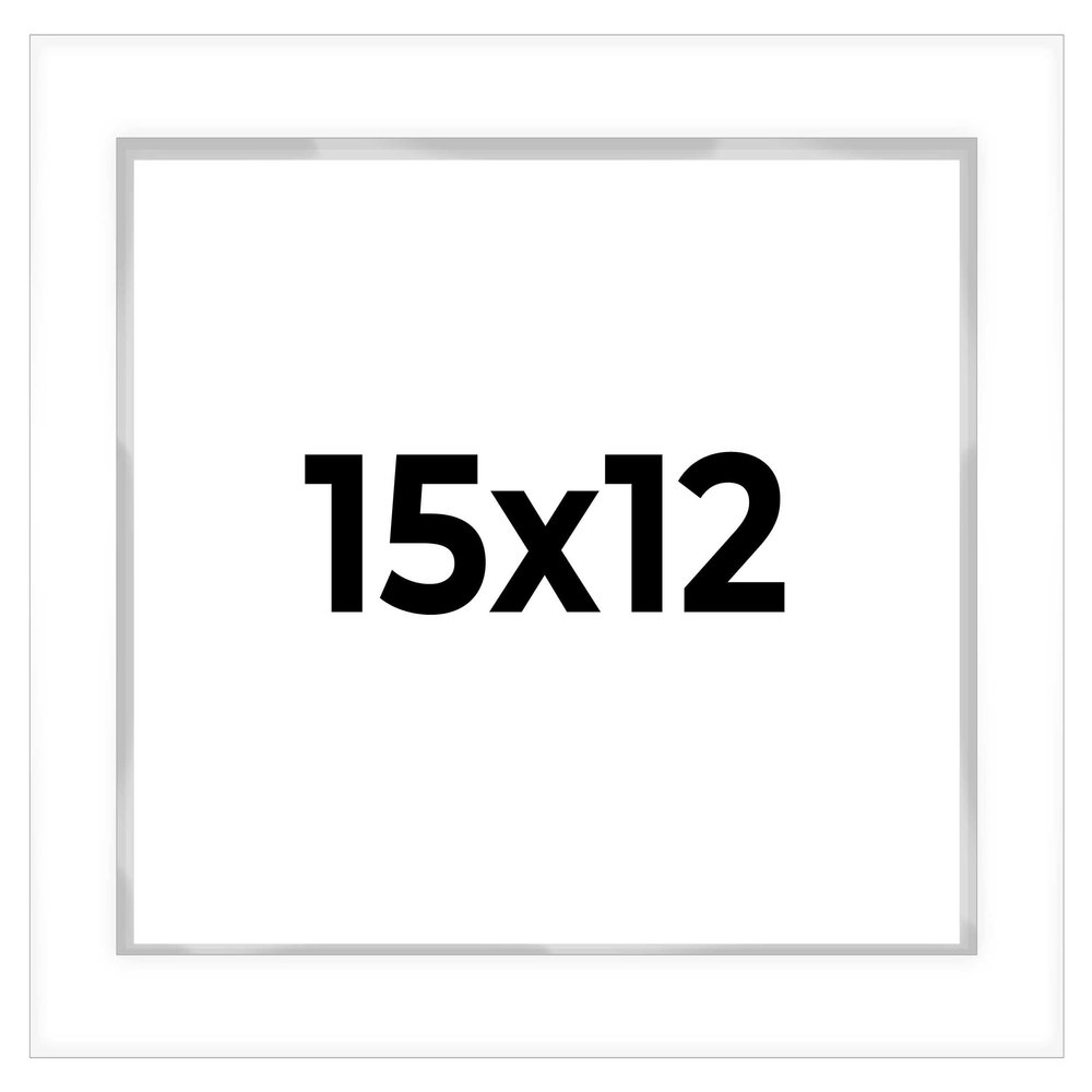 15x12 Shadow Box White Display Frame 1 Inch Deep | 1.5 Inch Wide Moulding | Includes Shatter Resistant Acrylic Plexiglass, Acid-Free Backing and Hanging Hardware