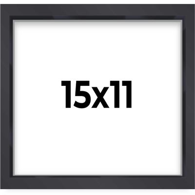 11x15 Shadow Box Frame Contemporary Black | 3/4" Depth of Usable Space| Interior Size 11x15 or 15x11 Inches| UV Resistant Acrylic, Acid-Free Backing, Wall Hangers | Made in USA