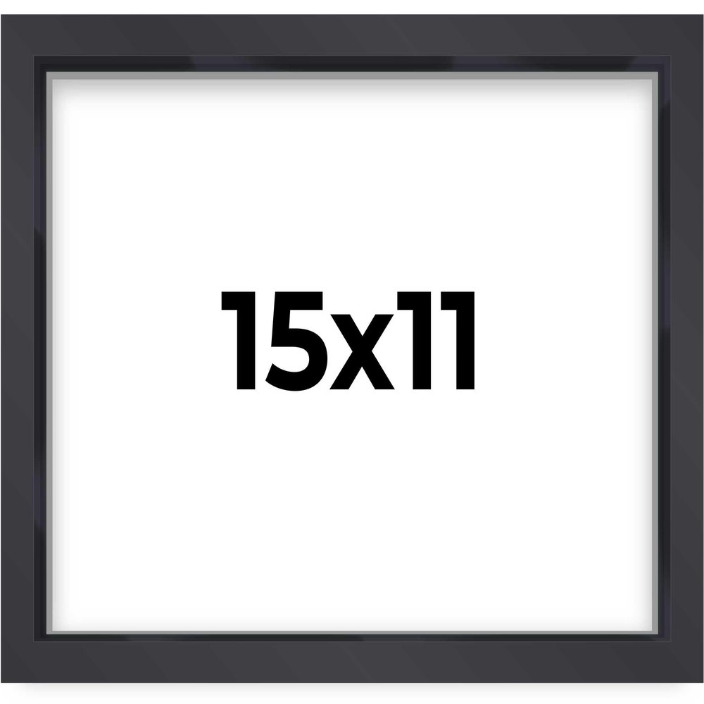 11x15 Shadow Box Frame Contemporary Black | 3/4" Depth of Usable Space| Interior Size 11x15 or 15x11 Inches| UV Resistant Acrylic, Acid-Free Backing, Wall Hangers | Made in USA
